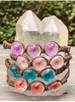 Pulseira com Florzinha Doce - Escolha a Cor