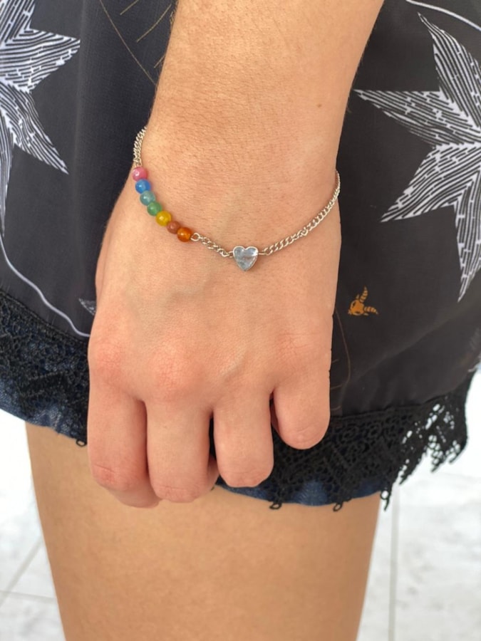 Pulseira Coração Colorido — imagem 1