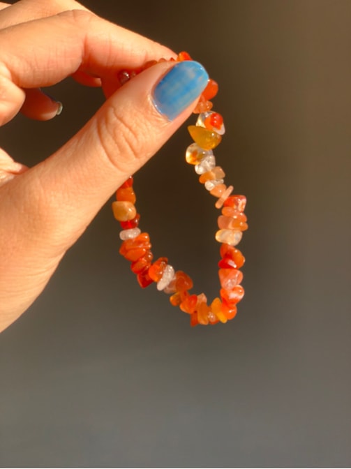 Pulseira de Cascalho Ágata de Fogo