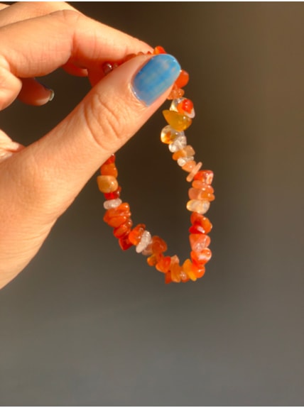 Pulseira de Cascalho Ágata de Fogo