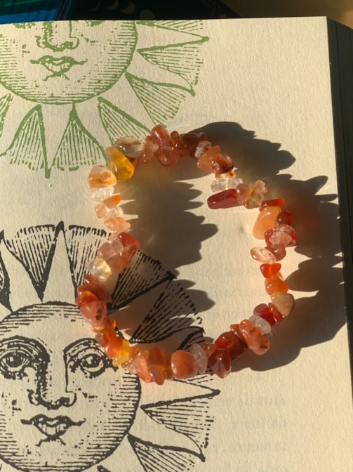 Pulseira de Cascalho Ágata de Fogo