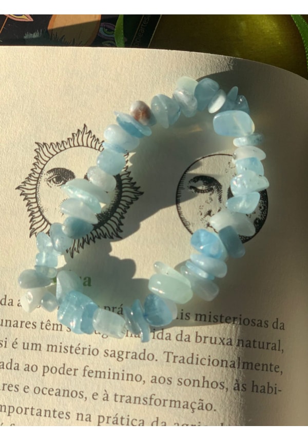 Pulseira de Cascalho Água Marinha