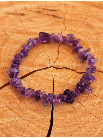 Pulseira de Cascalho Ametista
