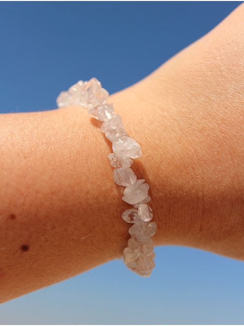 Pulseira de Cascalho Cristal