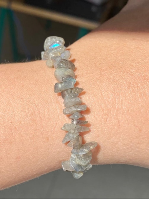 Pulseira de Cascalho Labradorita