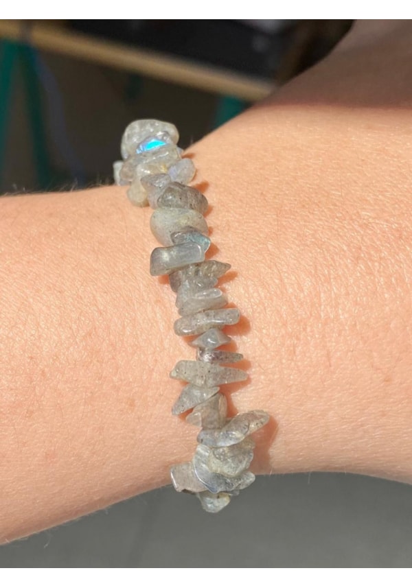 Pulseira de Cascalho Labradorita