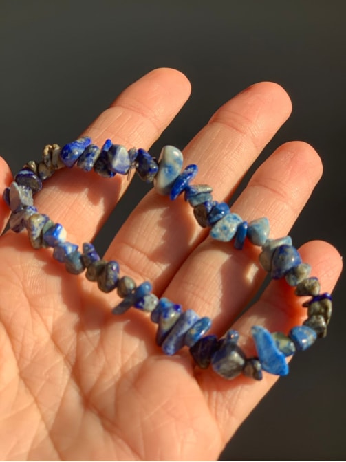 Pulseira de Cascalho Lápis Lazuli
