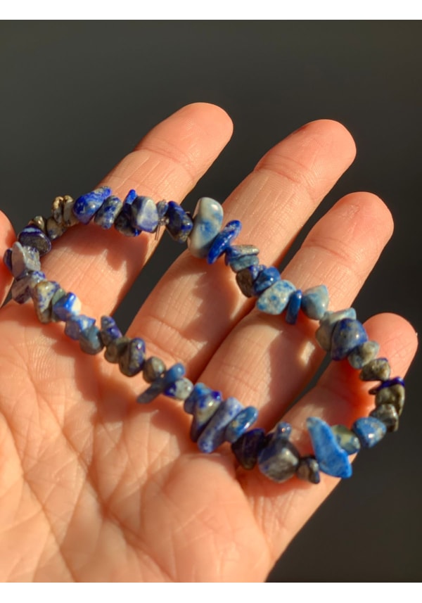 Pulseira de Cascalho Lápis Lazuli