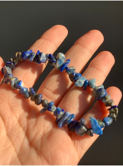 Pulseira de Cascalho Lápis Lazuli