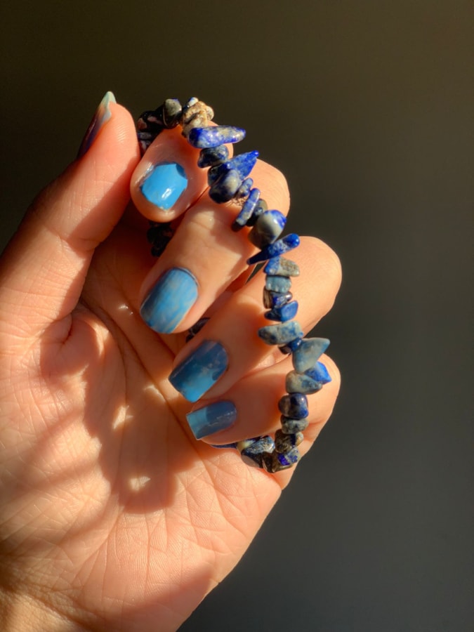 Pulseira de Cascalho Lápis Lazuli — imagem 3