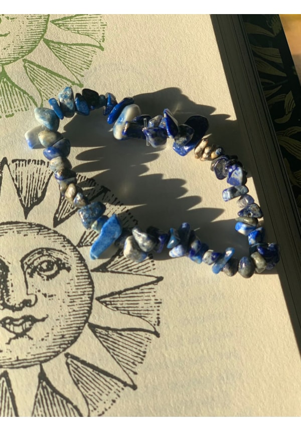 Pulseira de Cascalho Lápis Lazuli