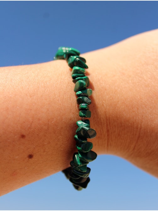 Pulseira de Cascalho Malaquita