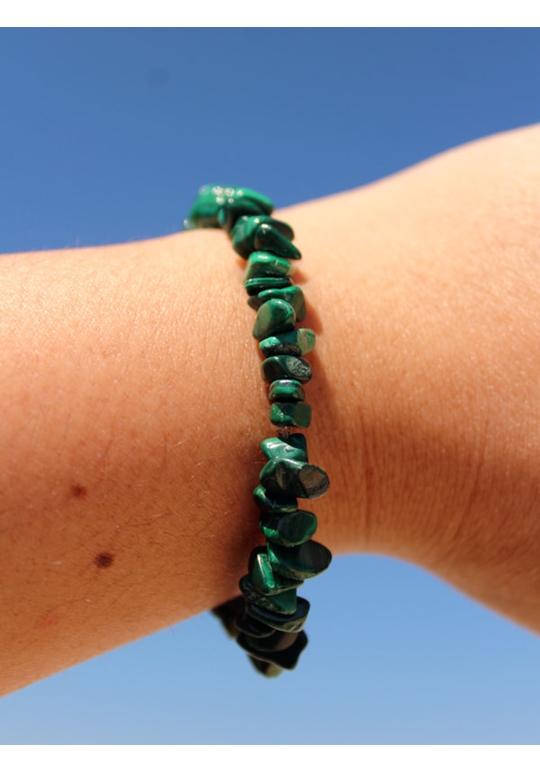 Pulseira de Cascalho Malaquita