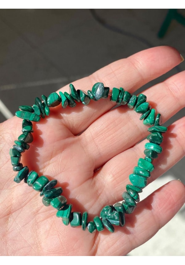 Pulseira de Cascalho Malaquita