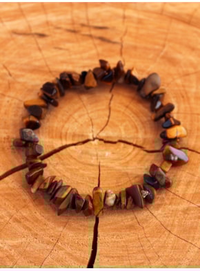 Pulseira de Cascalho Olho de Tigre