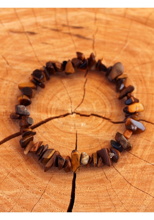 Pulseira de Cascalho Olho de Tigre