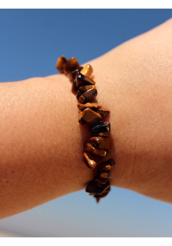 Pulseira de Cascalho Olho de Tigre