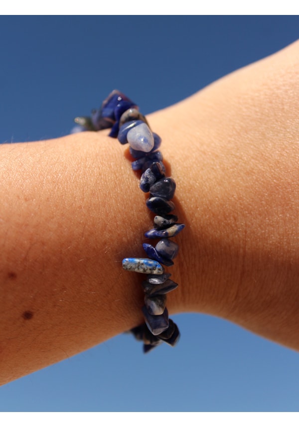 Pulseira de Cascalho Sodalita