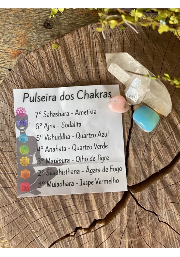 Pulseira dos Chakras - Quartzo verde