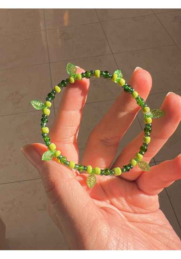 Pulseira Folhas - Miçangas