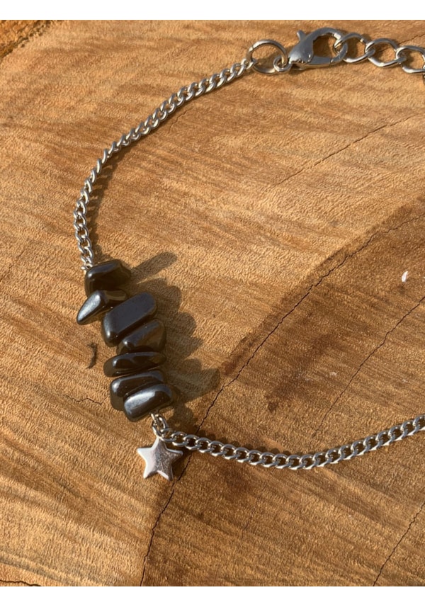 Pulseira Hematita com Estrela
