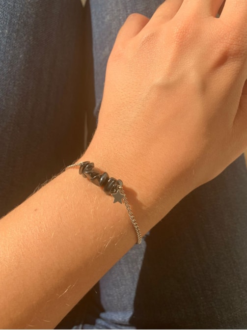 Pulseira Hematita com Estrela