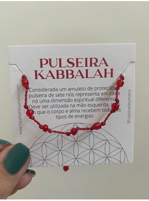 Pulseira Kabbalah - 7 Miçangas Dágua
