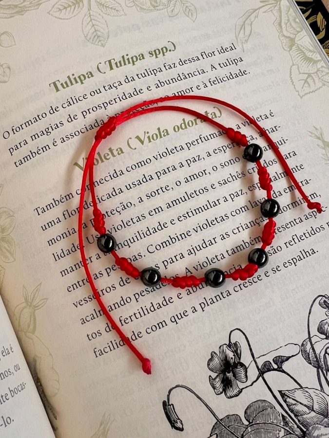 Pulseira Kabbalah Hematita 7 Nós — imagem 1