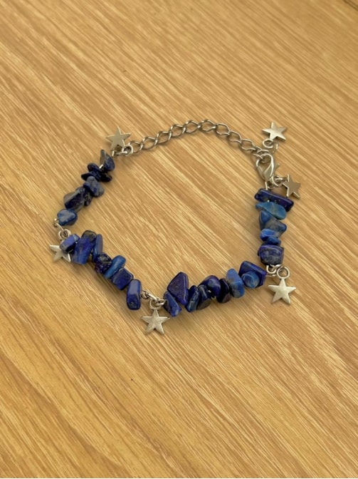 Pulseira Lápis Lazuli e Estrela