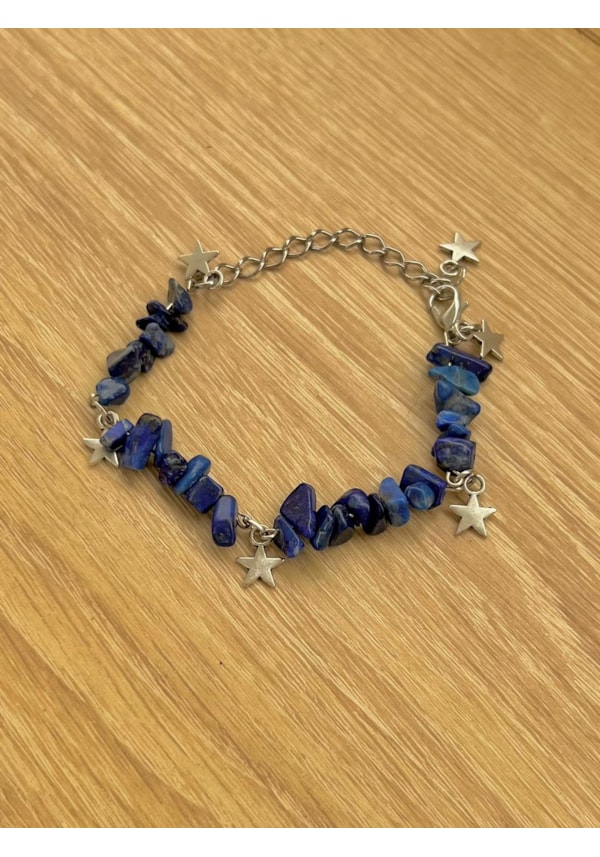 Pulseira Lápis Lazuli e Estrela