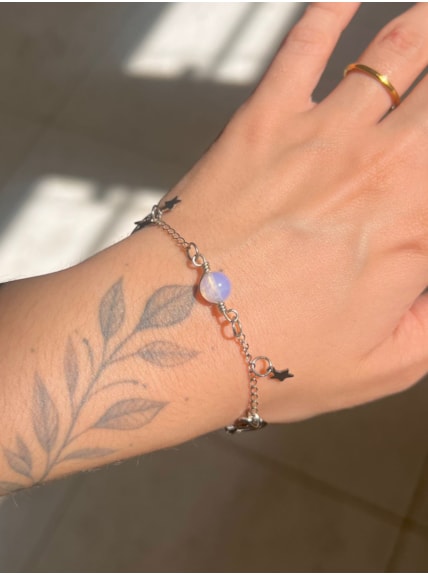 Pulseira Lua e Estrelas - Opalina