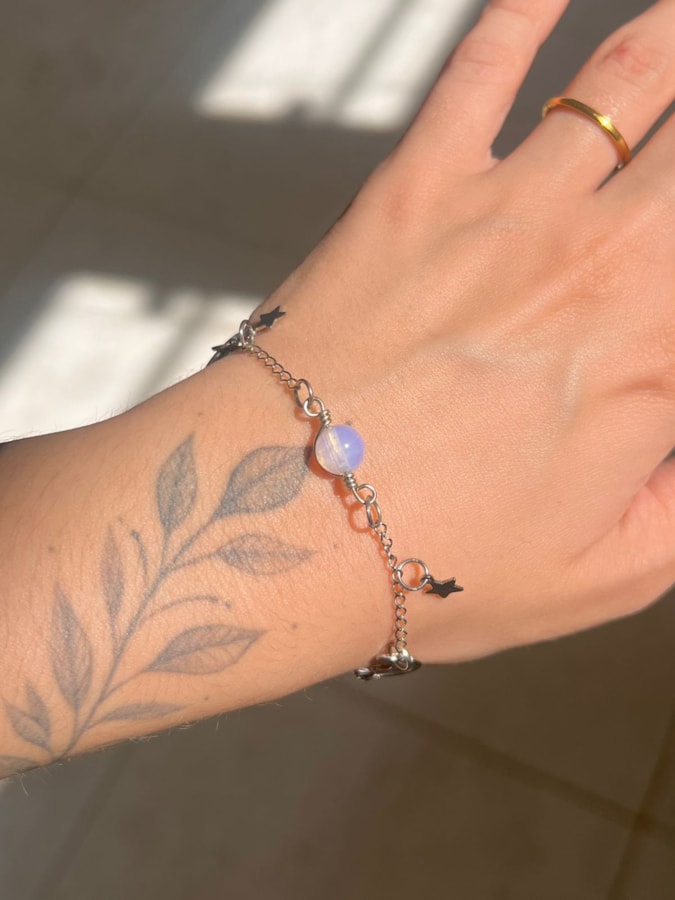 Pulseira Lua e Estrelas - Opalina — imagem 2
