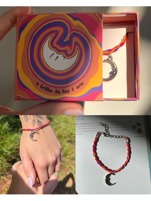 Pulseira O brilho da lua é arte - Com Embalagem