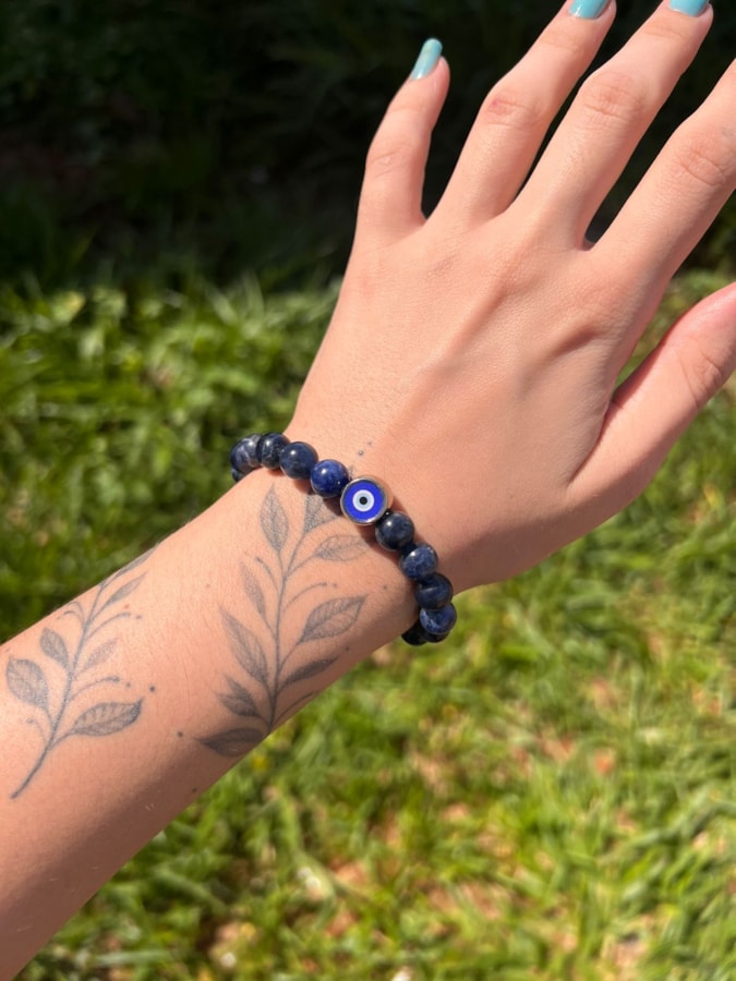 Pulseira Olho Grego e Sodalita — imagem 1