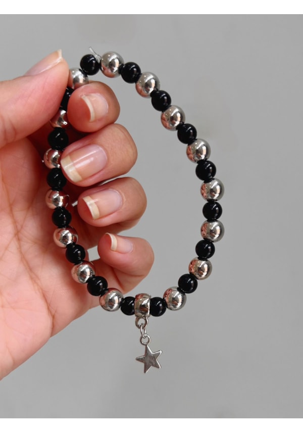 Pulseira Onix com Estrela