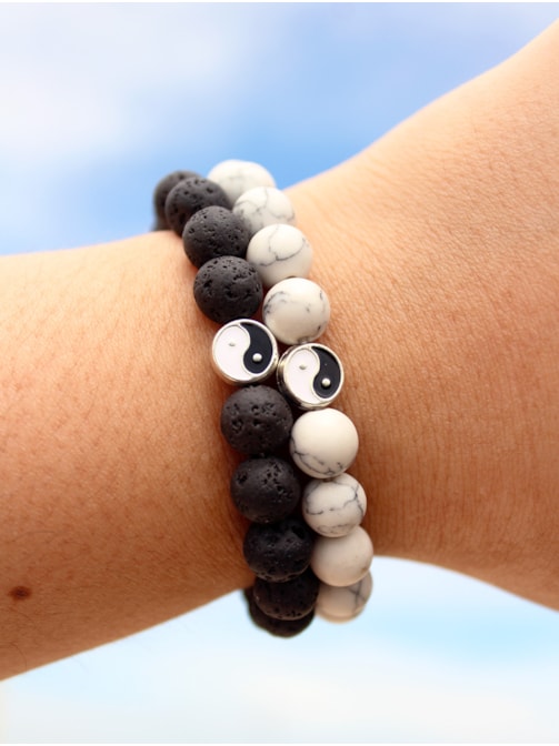 Pulseira Pedra Yin Yang