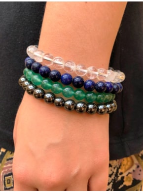 Pulseira Pedras com Elástico