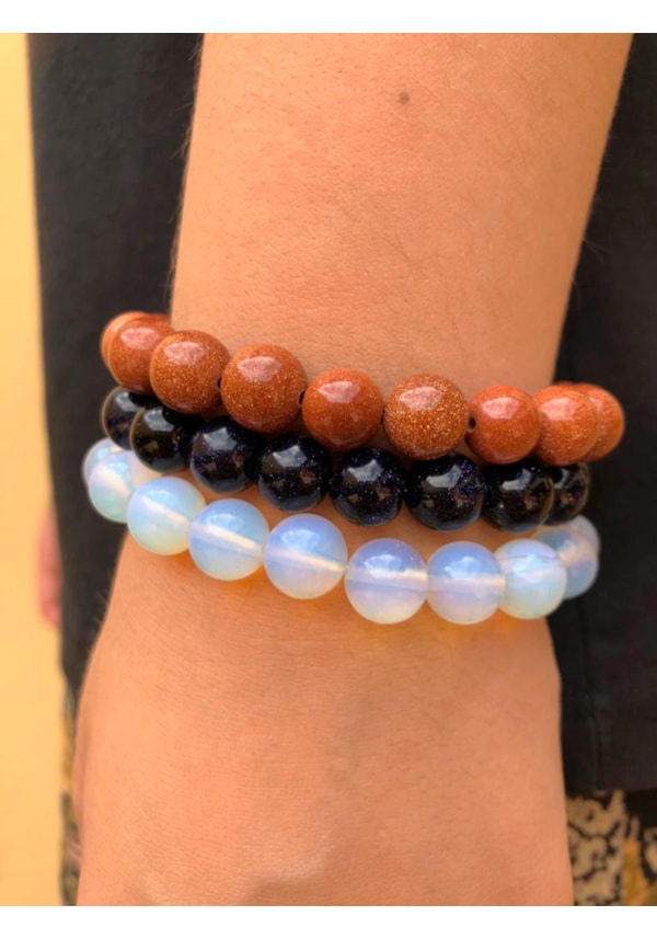 Pulseira Pedras com Elástico - Energia