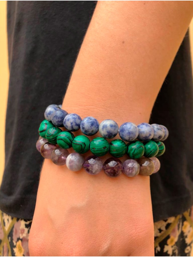 Pulseira Pedras com Elástico - Vida — imagem 1