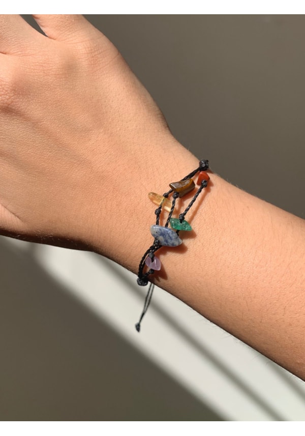 Pulseira Pedrinhas Sete Chakras