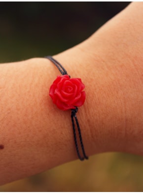Pulseira Rosa Vermelha