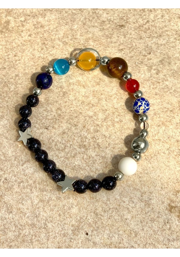 Pulseira Sistema Solar - Estrela Prateada