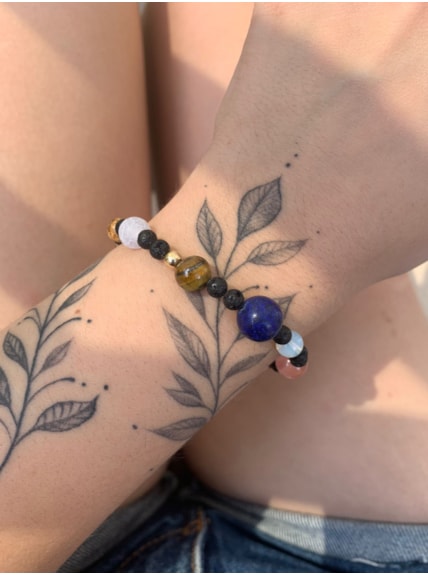 Pulseira Sistema Solar Unissex - Lava Vulcânica