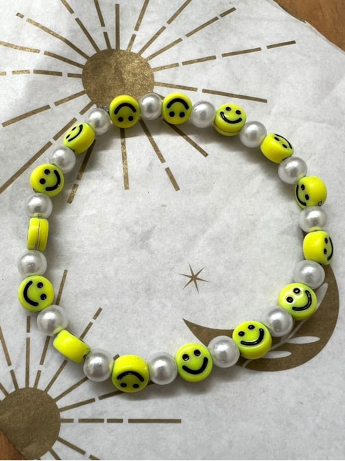 Pulseira Smile e Pérola Sintética