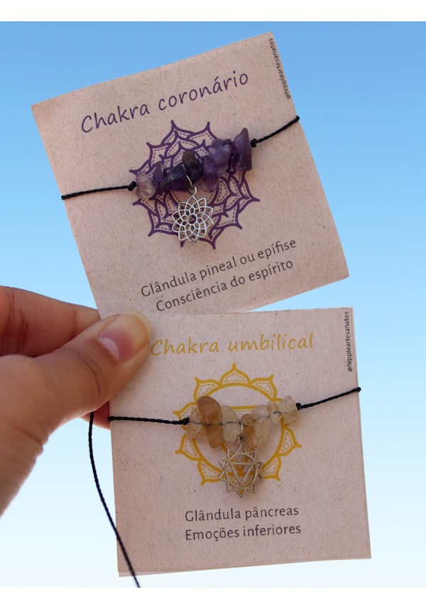 Pulseira / Tornozeleira Chakras Pedrinhas