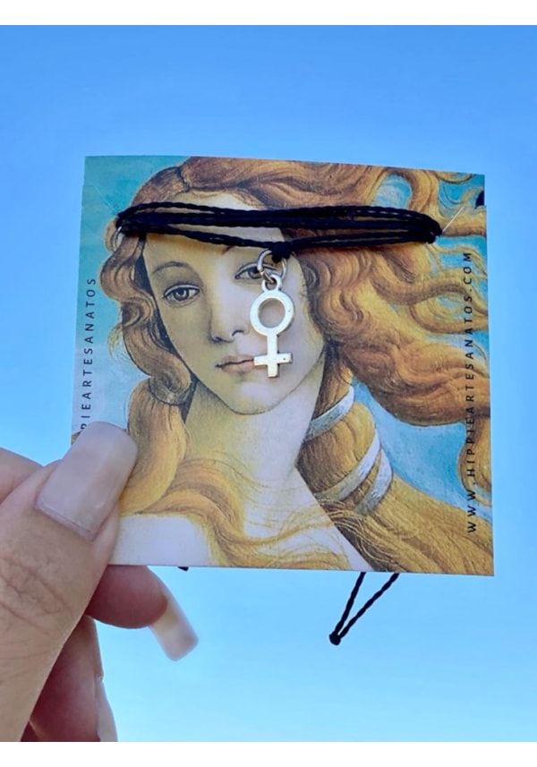 Pulseira / Tornozeleira Espelho de Vênus - Preta