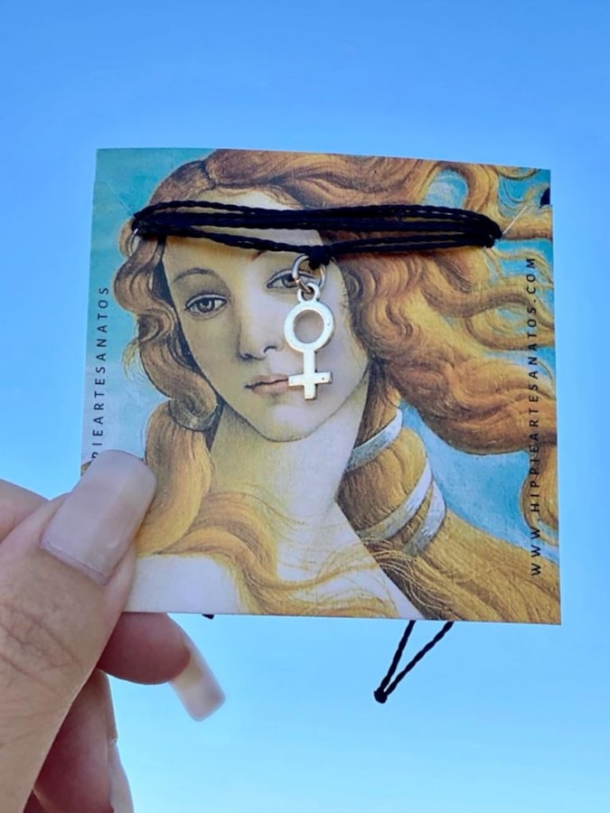 Pulseira / Tornozeleira Espelho de Vênus - Preta — imagem 1