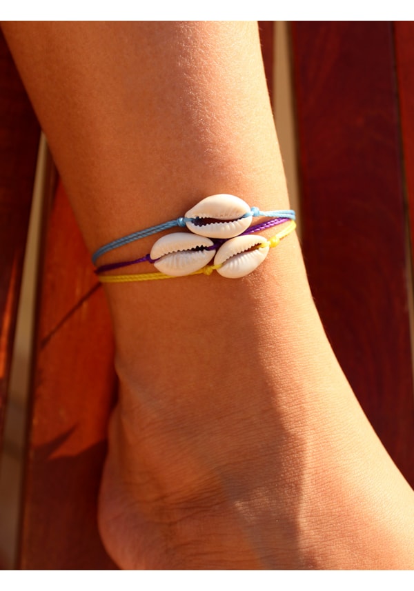 Pulseira / Tornozeleira Macramê Búzio