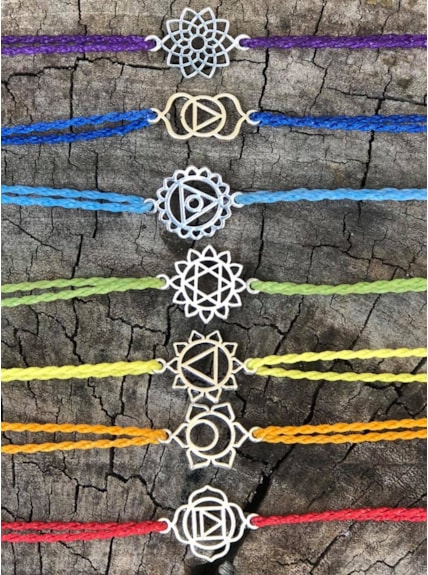 Pulseira / Tornozeleira Macramê Chakras