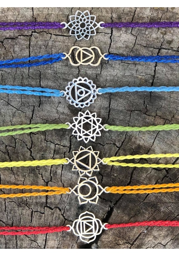 Pulseira / Tornozeleira Macramê Chakras